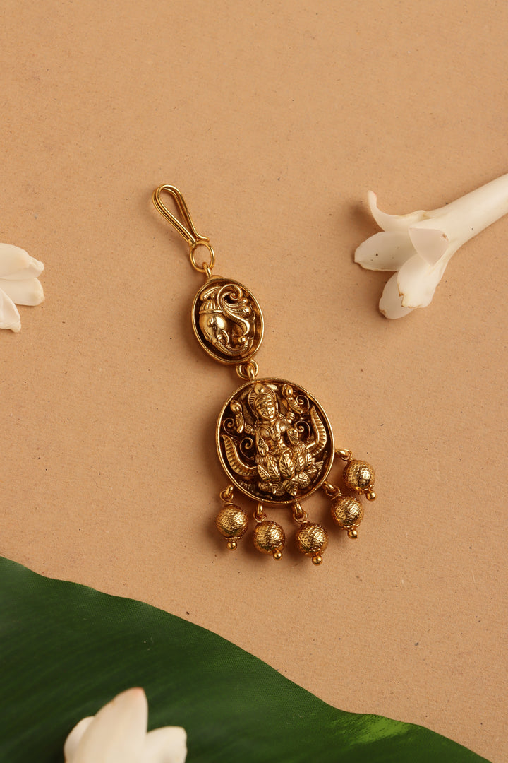 Lakshmi Peacock Maangtikka - GoldBall