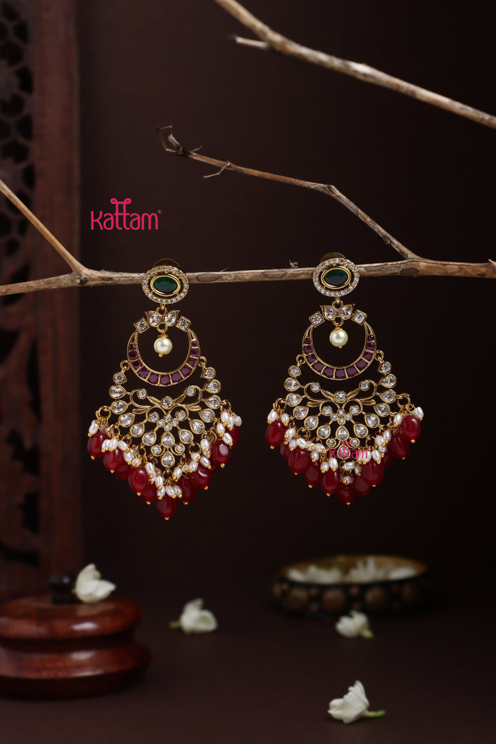 Chandbali Stone Statement Earring