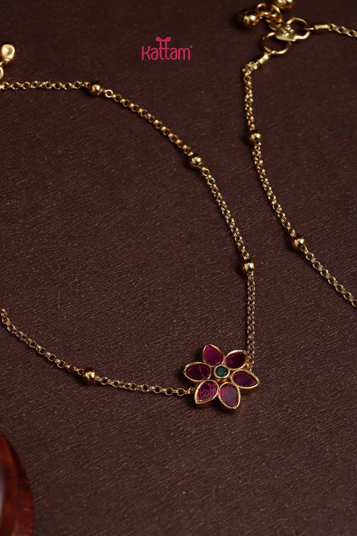 Flower Stone Anklet