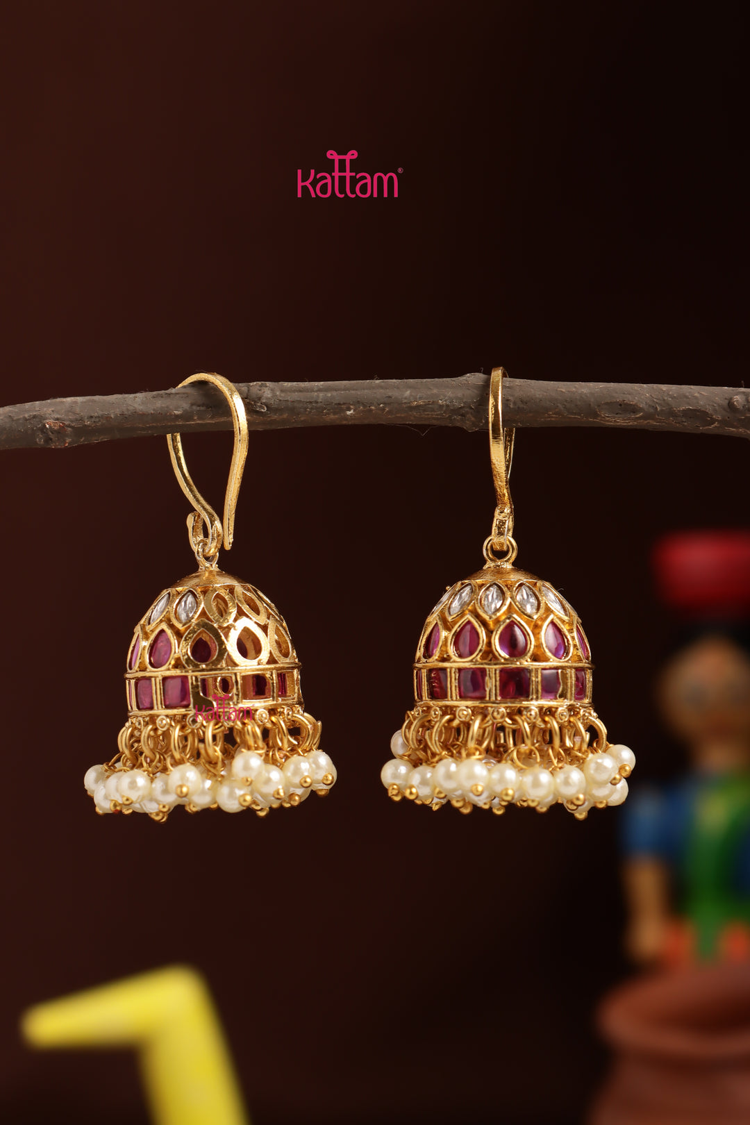 Ruby Kemp Small Hook Jhumka