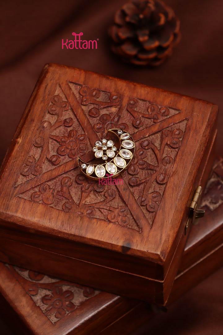 White Chandbali Jadai Billai