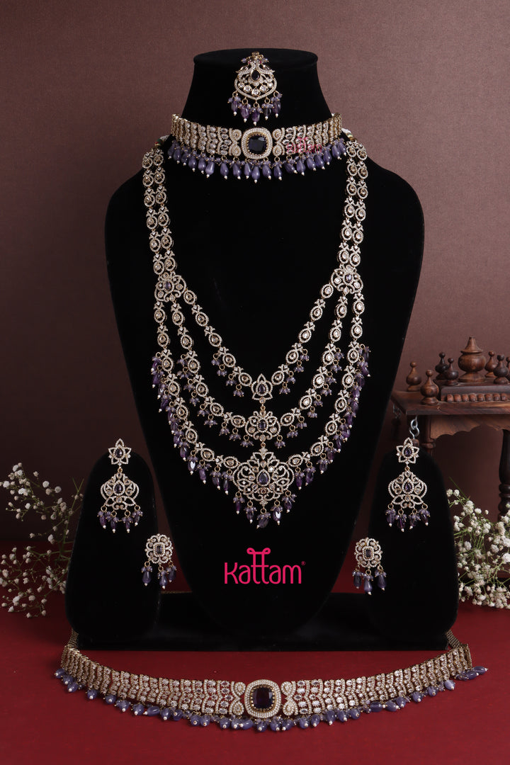 Alia - Victorian Purple Bridal Combo Set