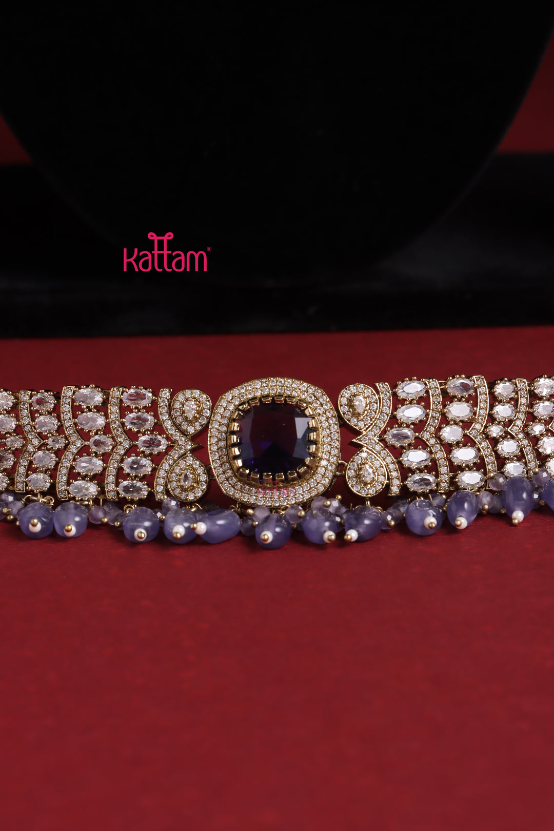 Alia - Victorian Purple Bridal Combo Set