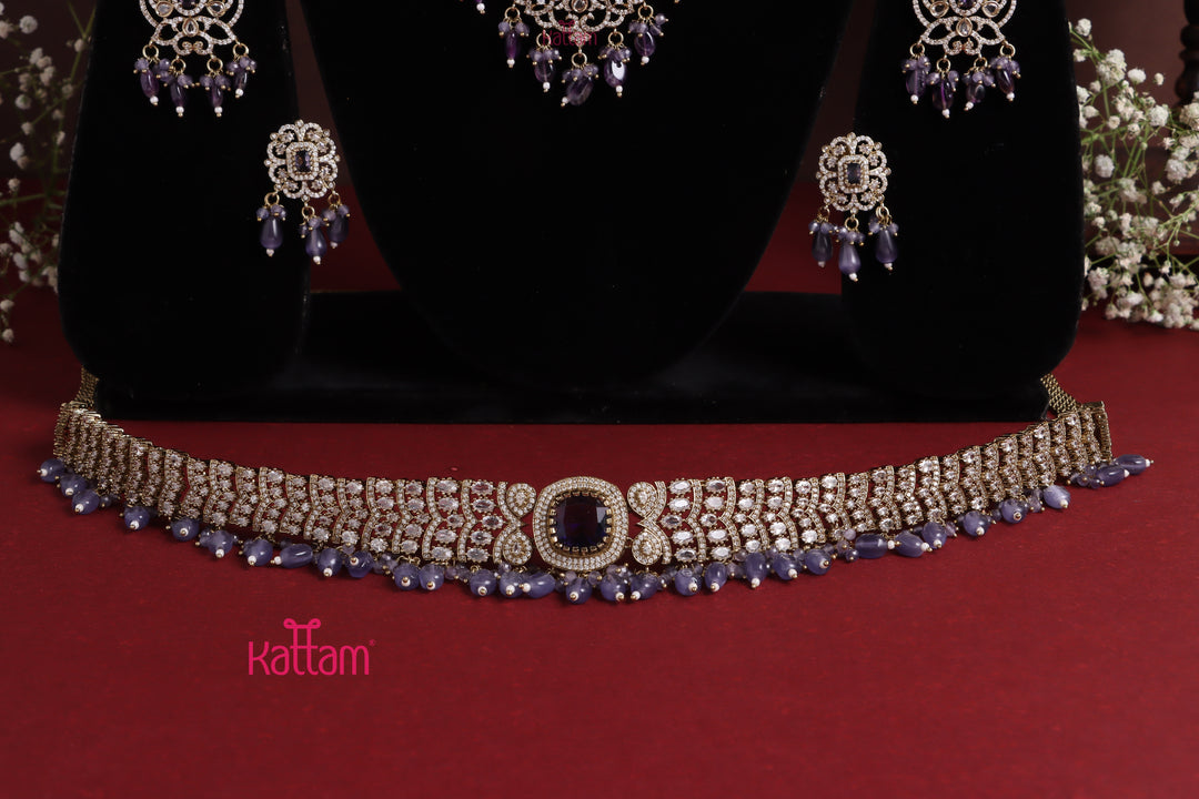Alia - Victorian Purple Bridal Combo Set