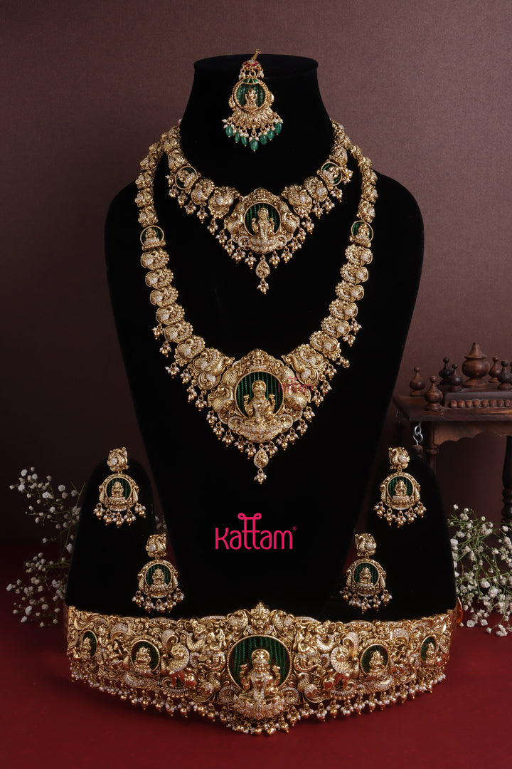 Deshika - Goddess Peacock Semi Bridal Set