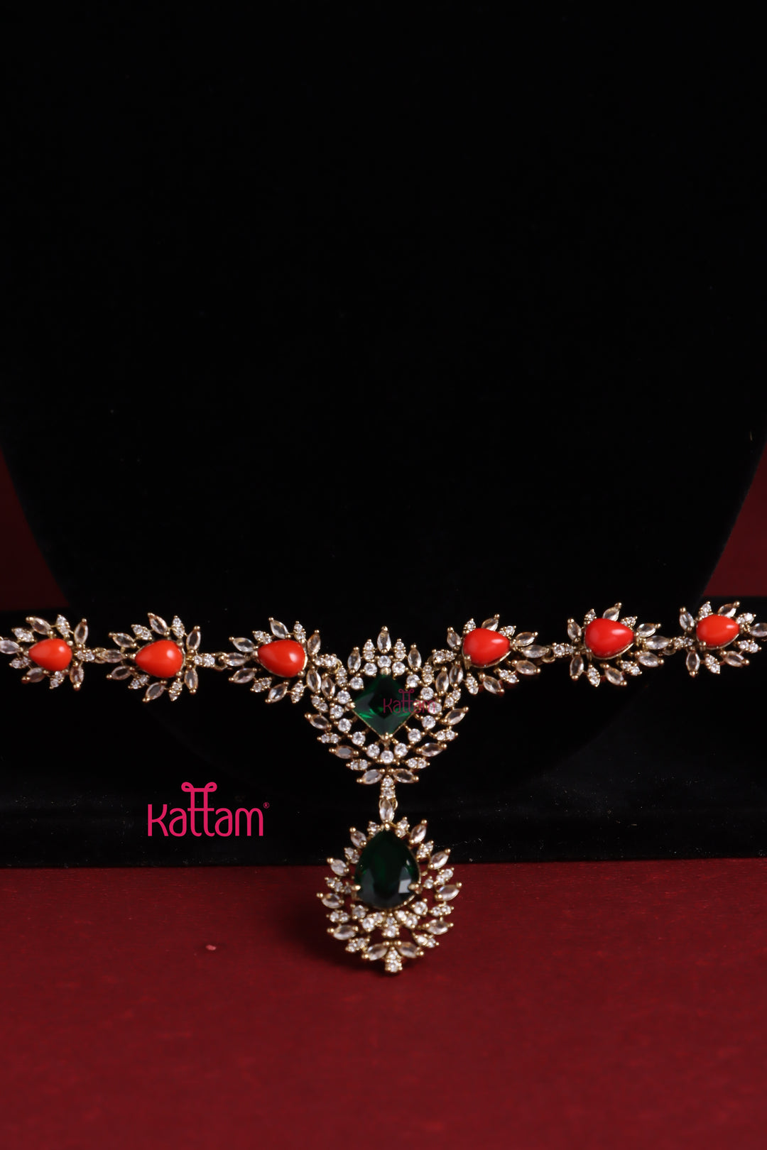 Coral Stone Semi Bridal Set
