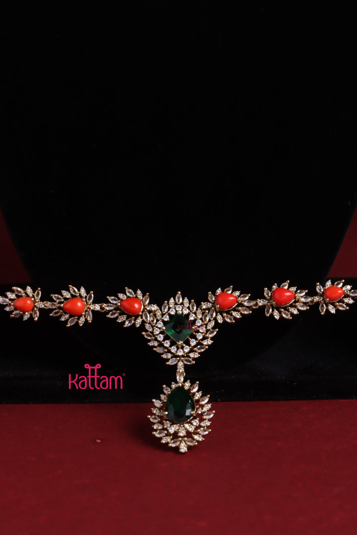 Coral Stone Semi Bridal Set