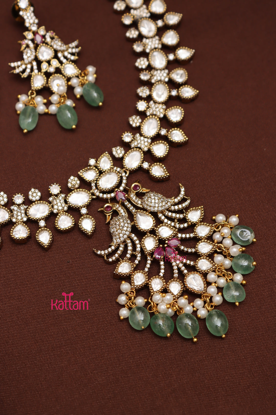 Kriti - Victorian Polki Stone Necklace