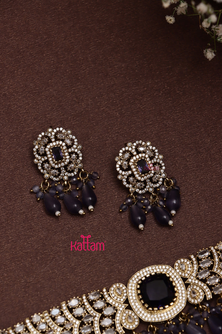 Alia - Victorian Purple Bridal Combo Set
