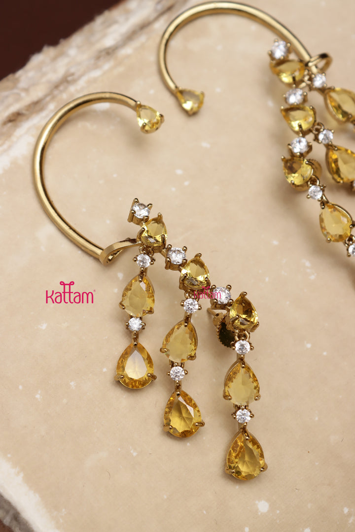 AD Semi Earcuff Dangler - Mustard