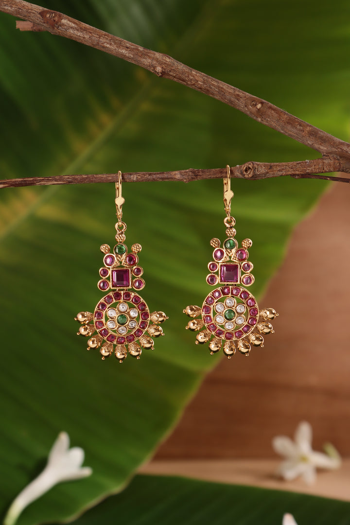 Multistone Chakra Hoop Earring