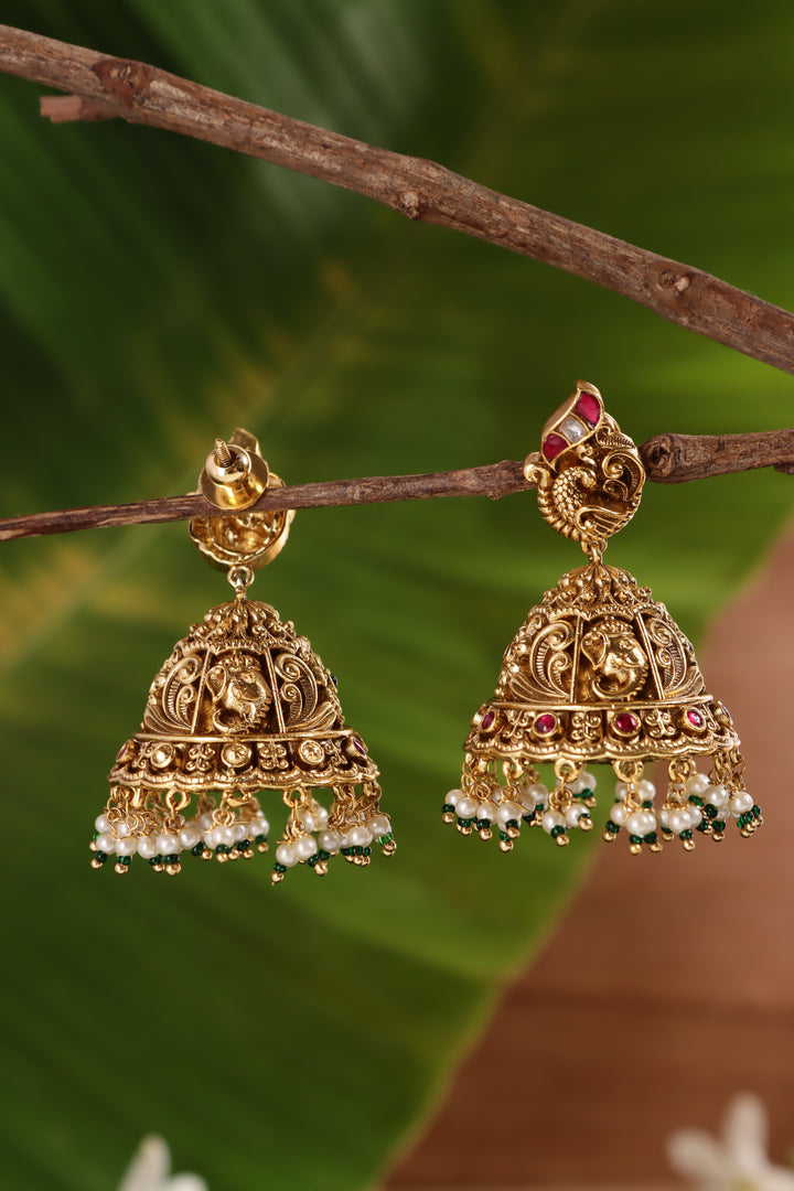 Ganesha Peacock Jhumka