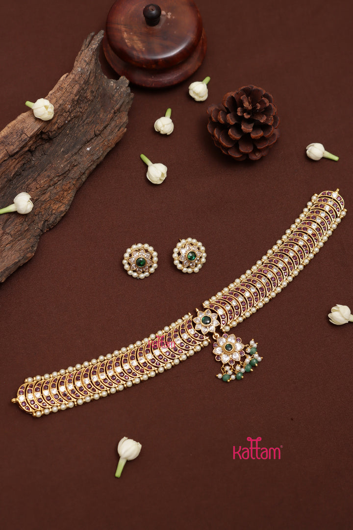 Kaarigai - Halfmoon Flower Choker
