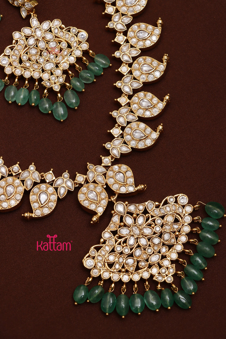 Aganila - Kundan Kemp Manga Necklace ( Reversible )