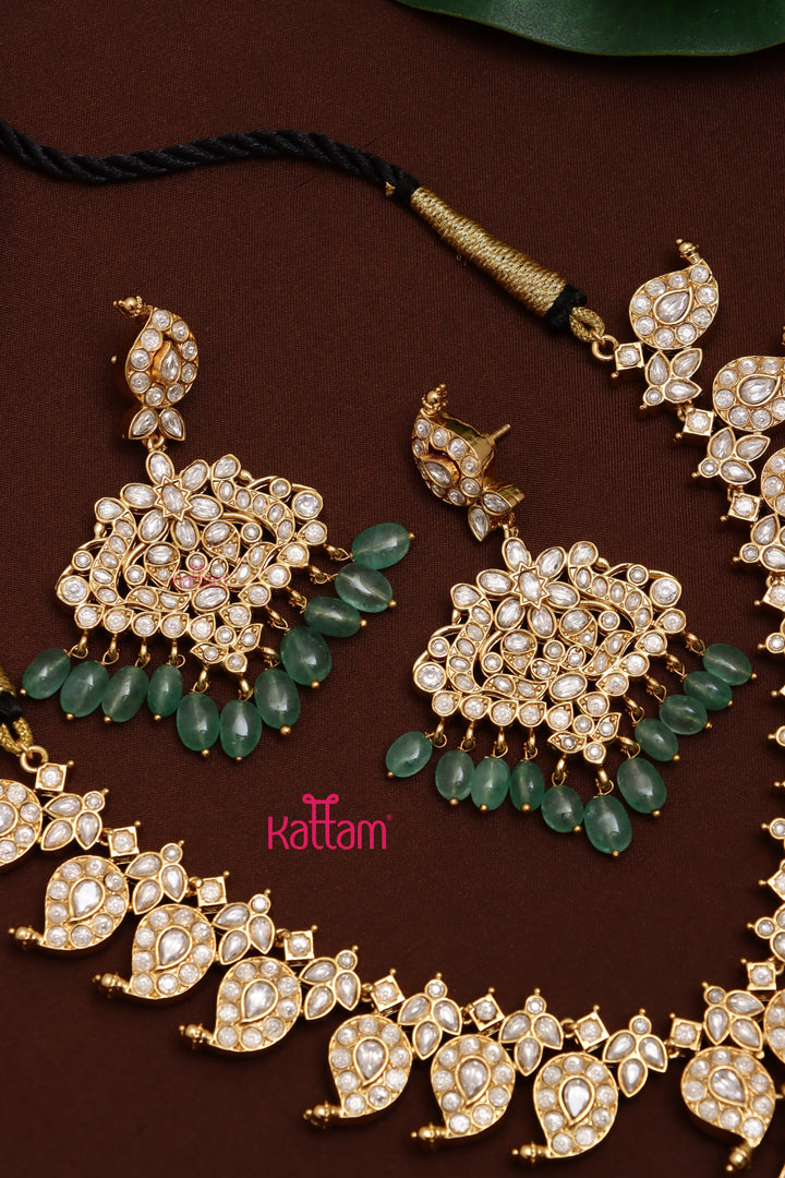 Aganila - Kundan Kemp Manga Necklace ( Reversible )
