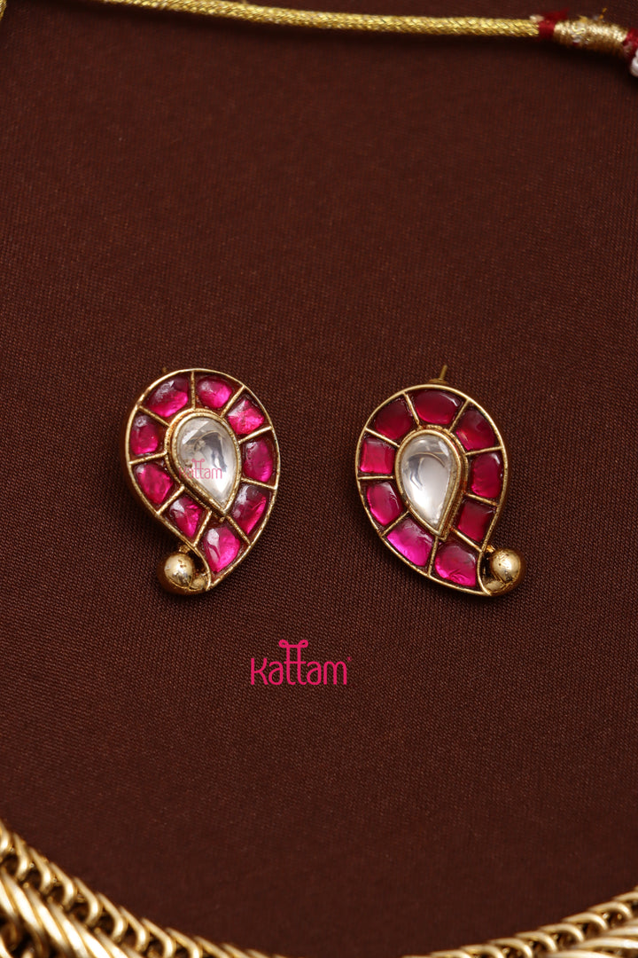 Bhairavi - Kundan Ruby Manga Stone Choker