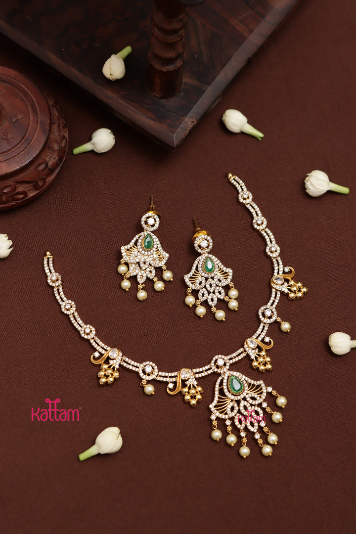 Thilaga Stone Necklace - Green