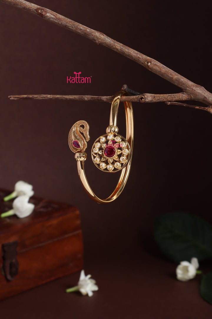 Ruby Chakra Peacock Kada