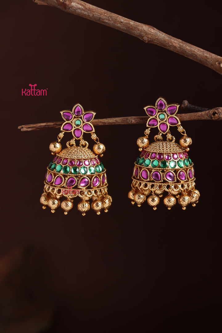Desa - Flower Stone Jhumka