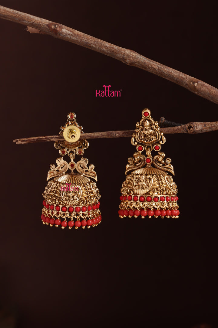 Lakshmi Coral Stone Jhumka