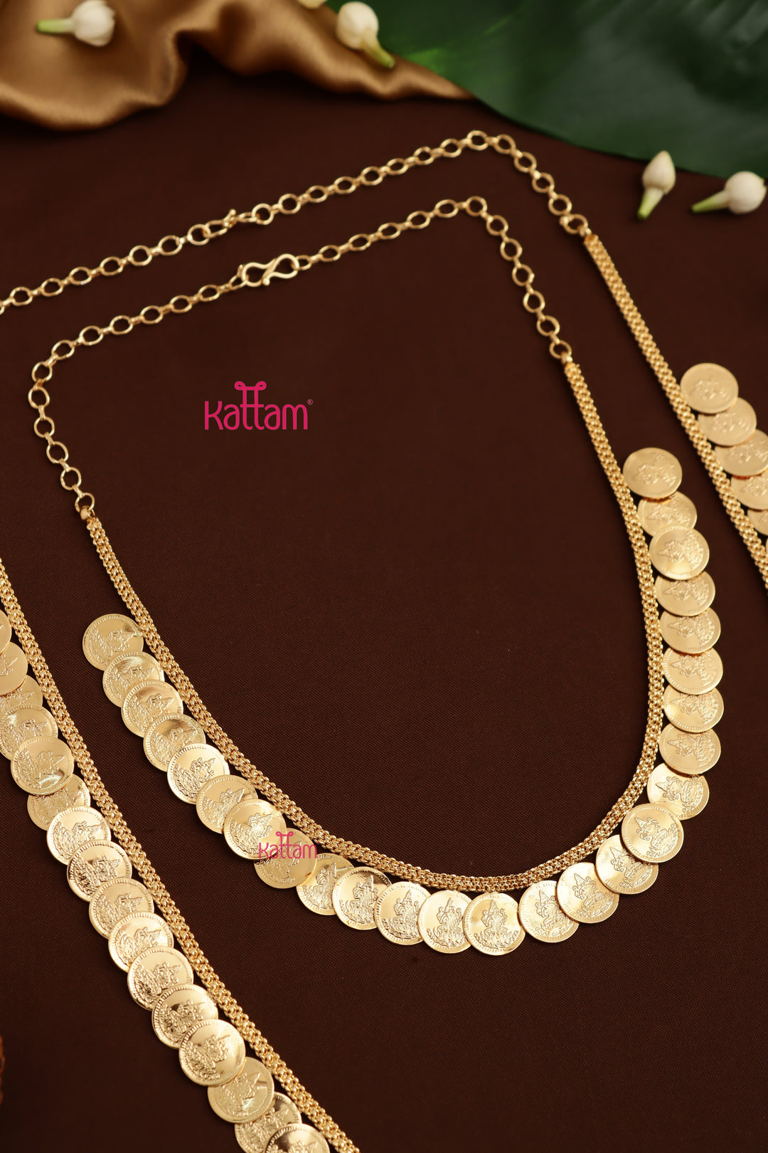 Lakshmi Coin Necklace & Haram Combo Set ( No Earrings )