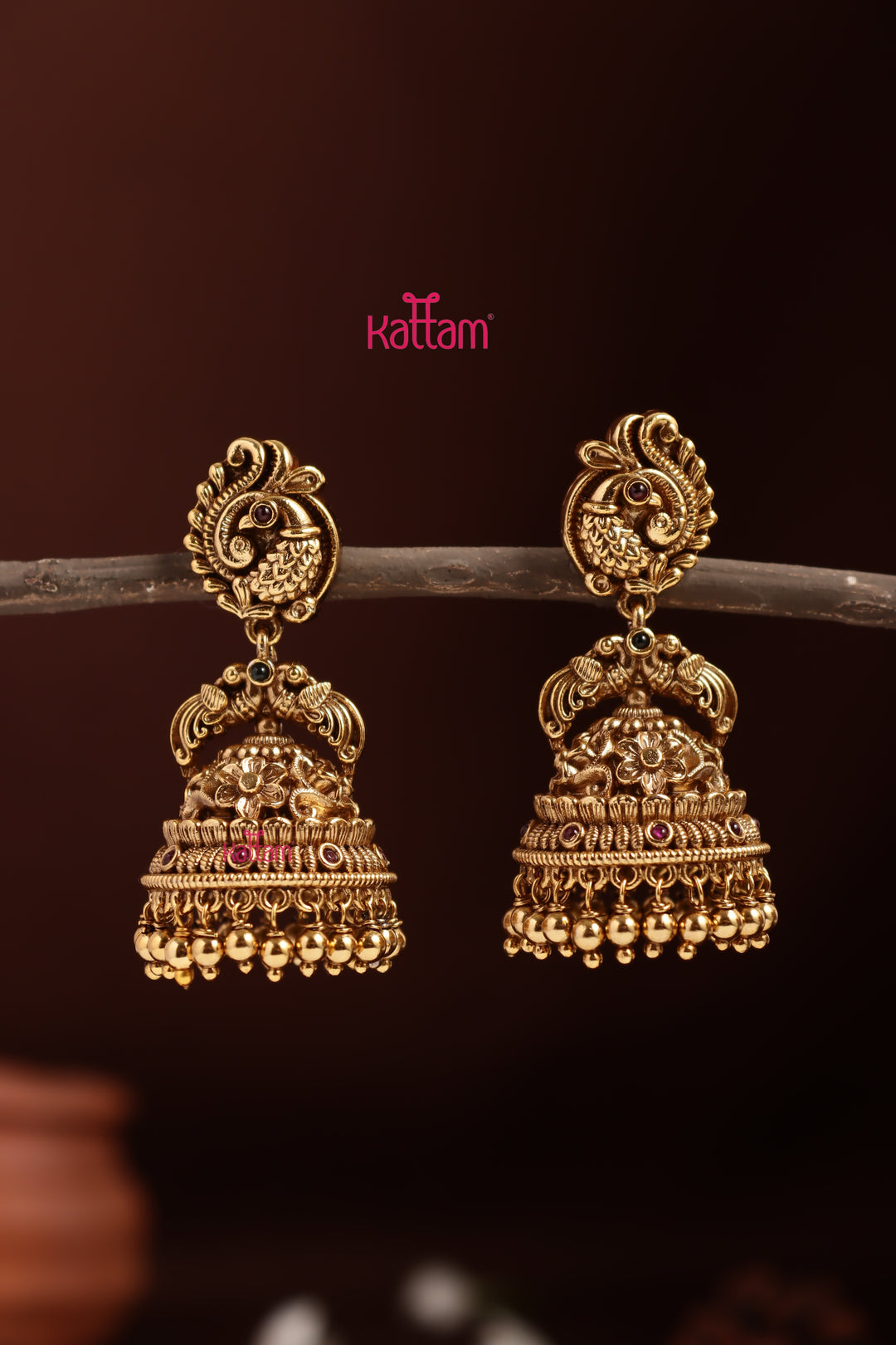 Peacock Nagas Jhumka