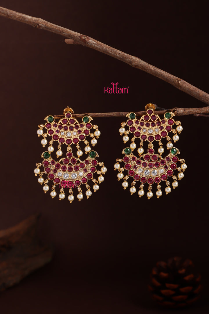 Kemp Stone Bharatham Drop Earring - Design 1