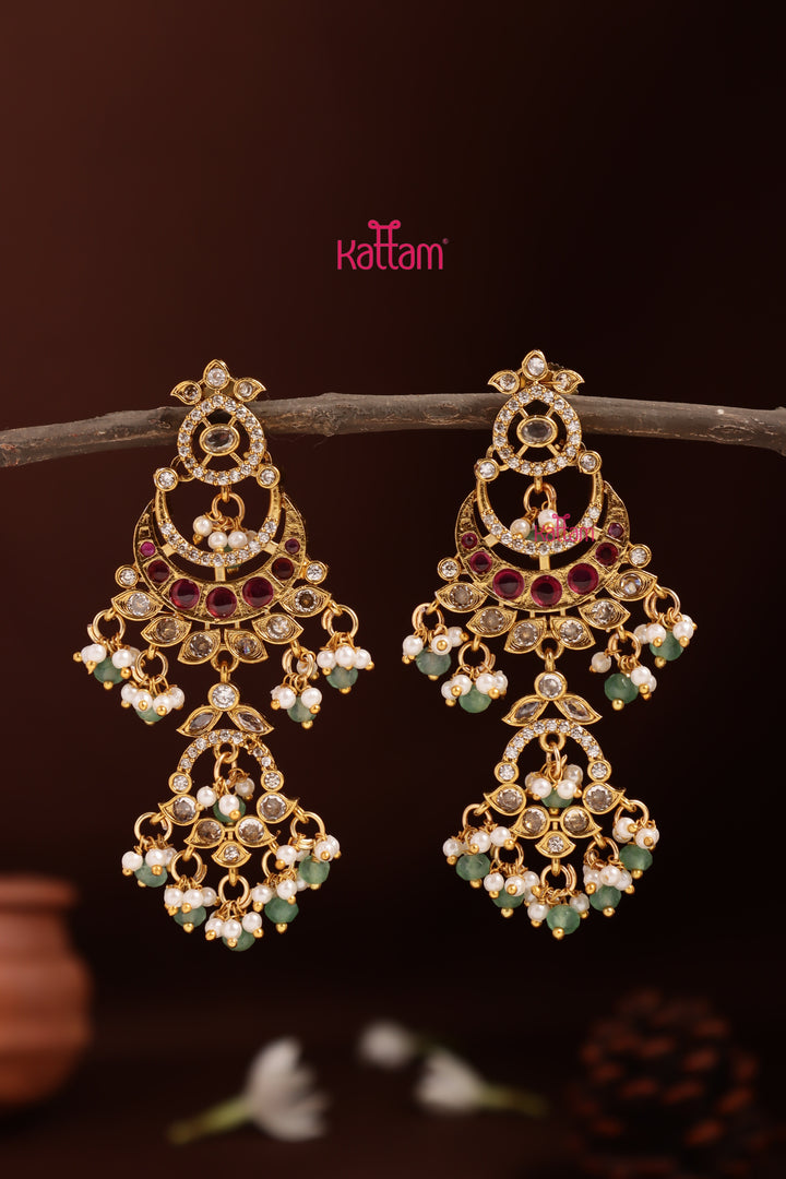 Visaka - Halfmoon Drop Statement Earring