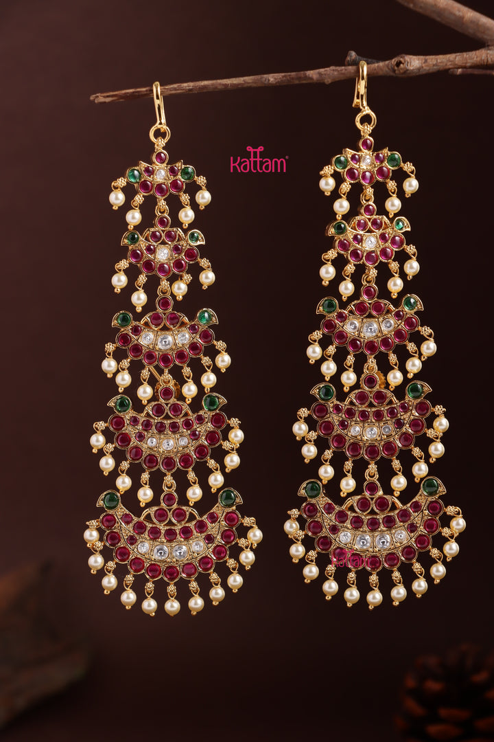 Kemp Stone Bharatham Mattal Earring - Design 2