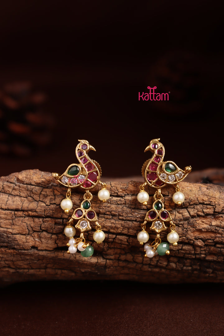 Kemp Peacock Pearl Earring