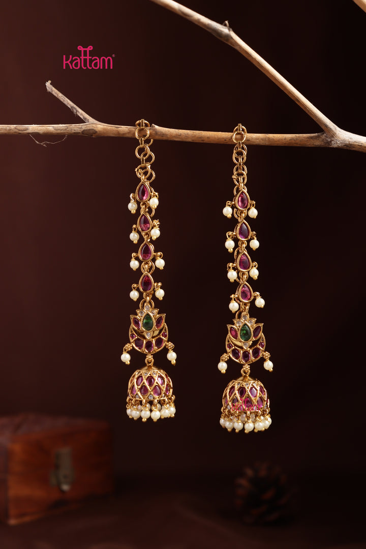 Chandbali Kemp Mattal Jhumka