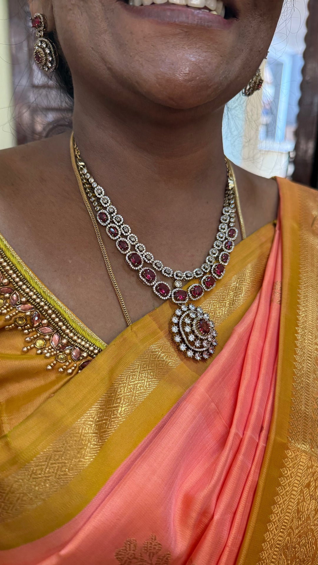 Monolisa - AD Layered Ruby Necklace