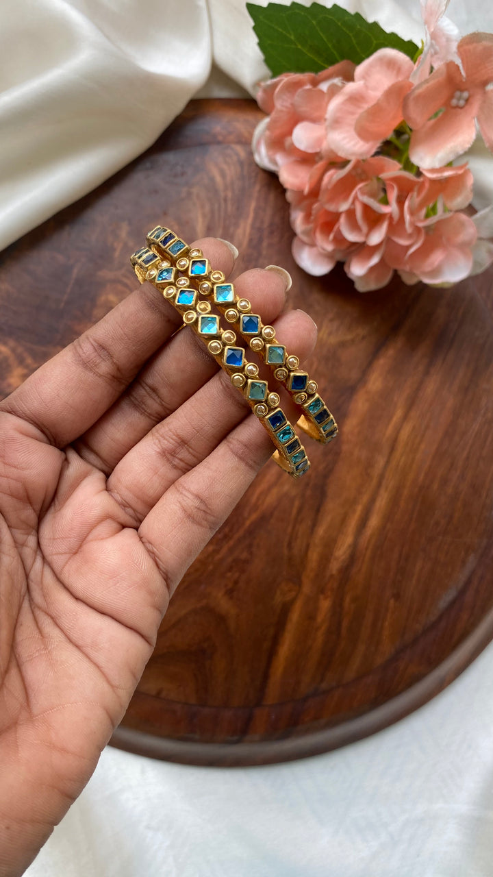 Kundan Festive Bangle Set ( Set of 2 ) - KB085 - V4