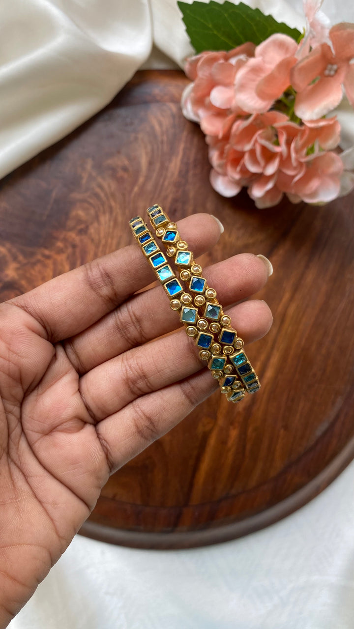 Kundan Festive Bangle Set ( Set of 2 ) - KB085 - V4