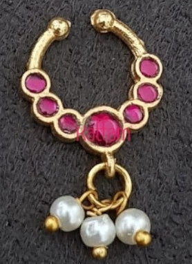 Chandra - Septum Ruby Nose Pin