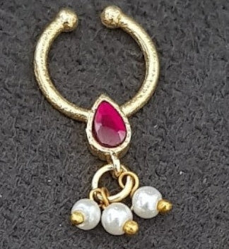 Inika - Septum Ruby Nose Pin