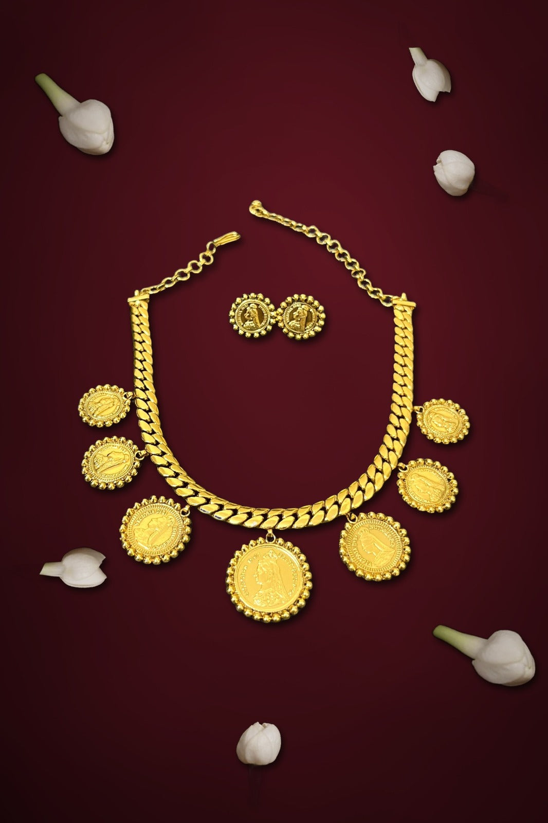 Victoria Coin Pattern Choker - Design 2