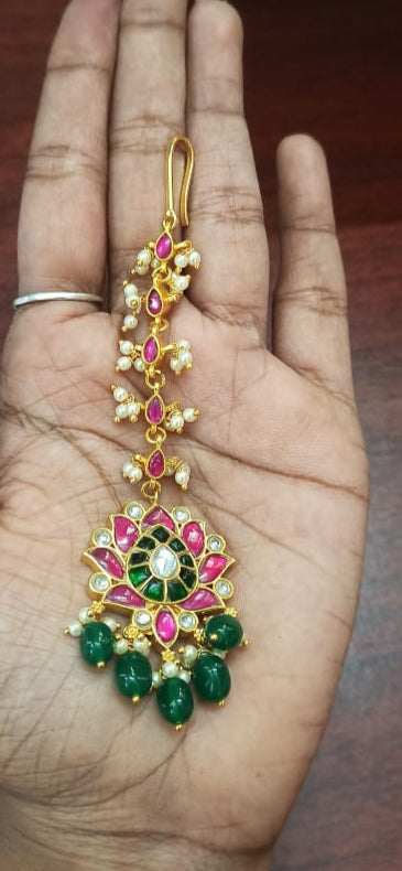 Lotus Tilak Maang Tikka