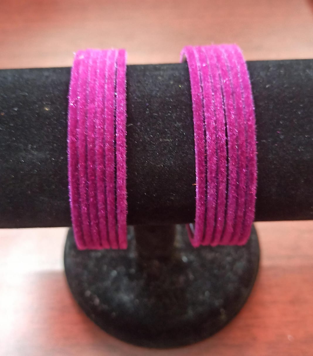 Violet Metal Velvet Bangle