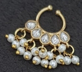 Chandbali - Septum Ruby Nose Pin