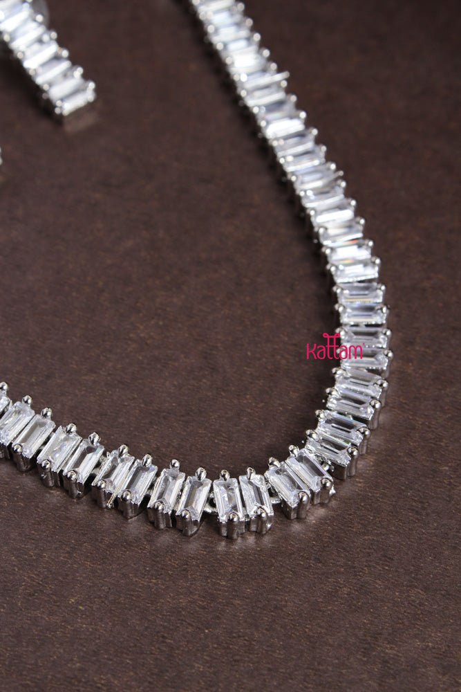 Aalia - Silvertone Choker - N2216