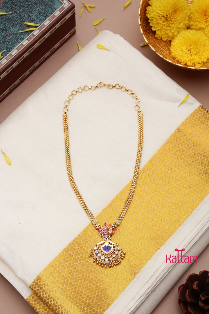 Aarathy - Kerala Blue Pendant Chain - N3196