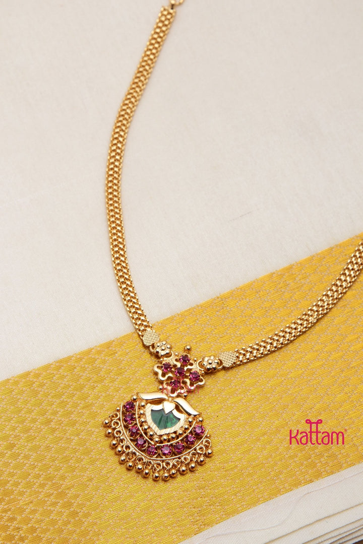 Aarathy - Kerala Green Pendant Chain - N3194