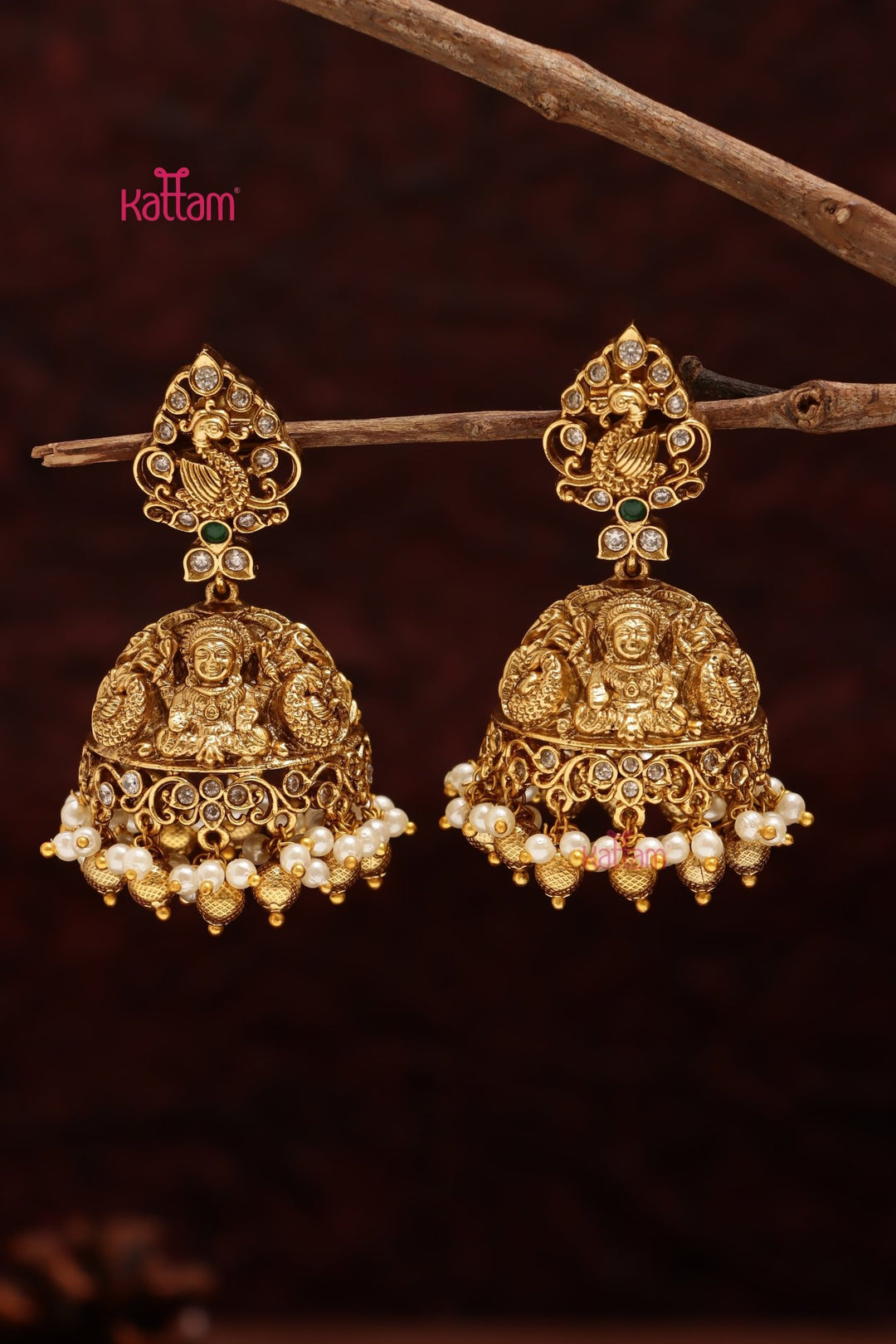 Abarnathi Godess Jhumka - Design 3 - E1100