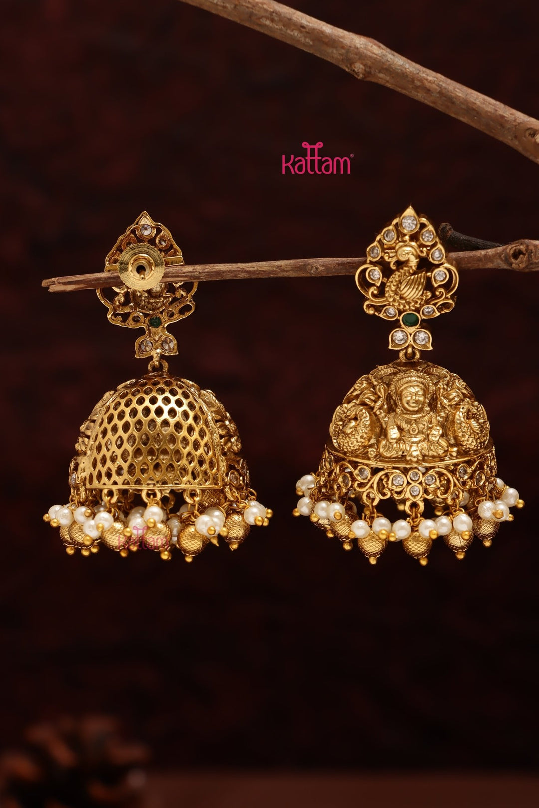 Abarnathi Godess Jhumka - Design 3 - E1100