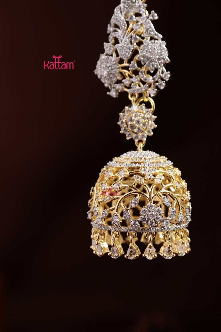 AD Bridal Flourish Mattal Jhumka - E1344