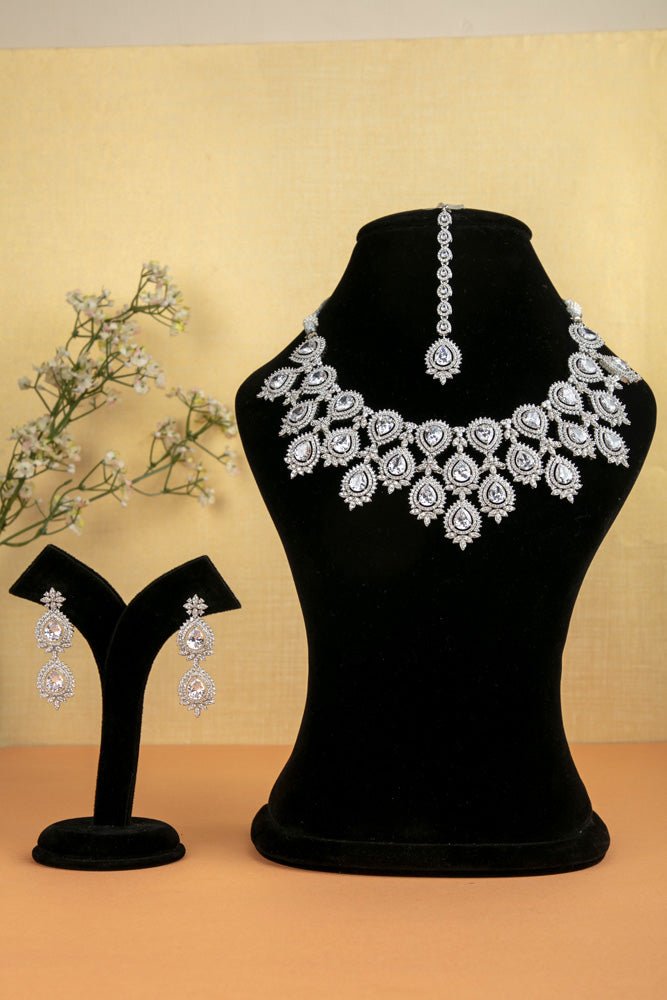 AD Bridal Stone Choker Set - Design 6 - N2218