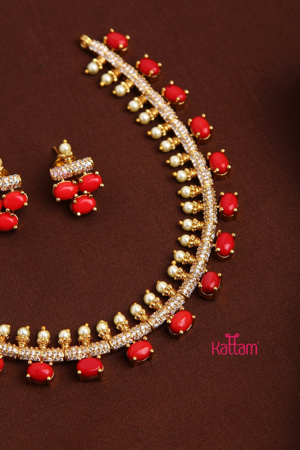 AD Coral Stone CHoker - N5201
