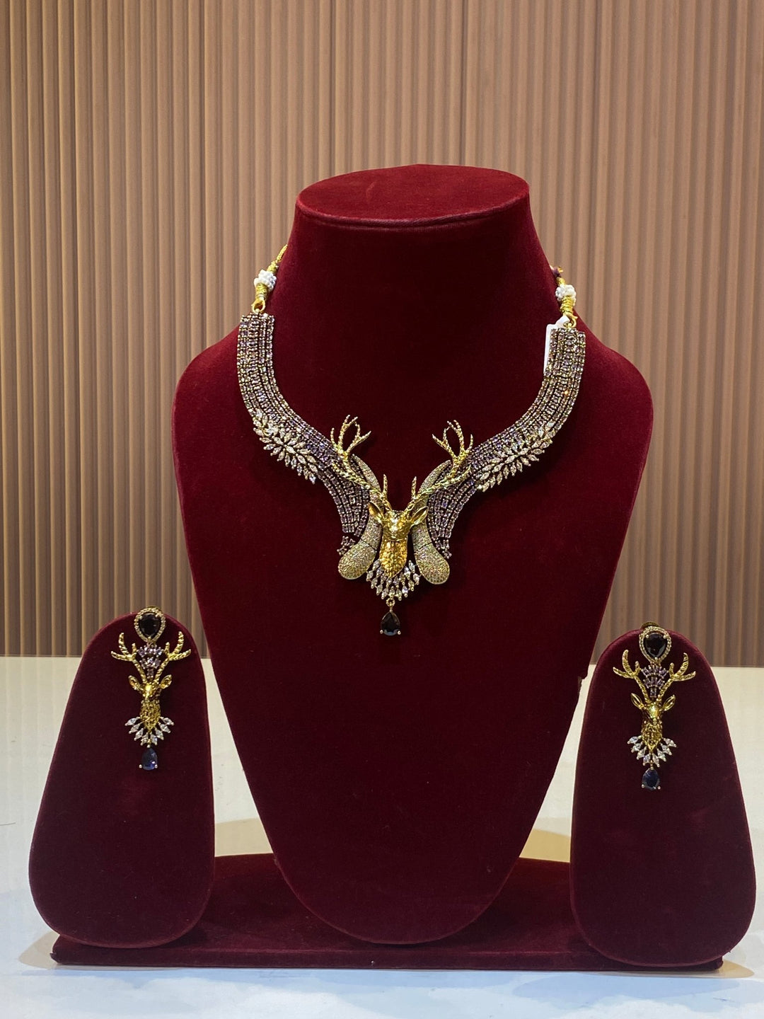 AD Deer Purple Choker - SPN94
