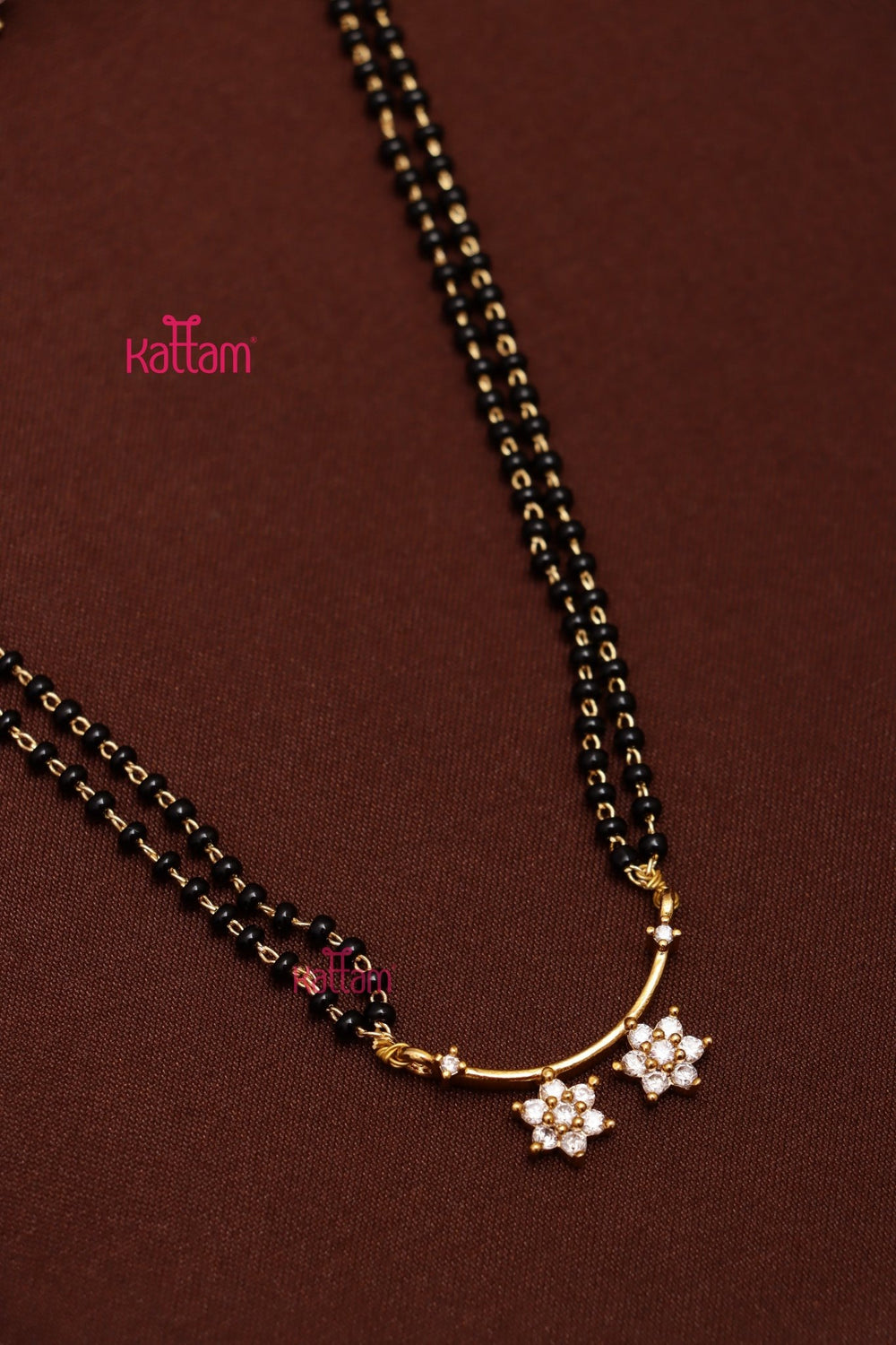 AD Double Flower Mangalsutra - N3672